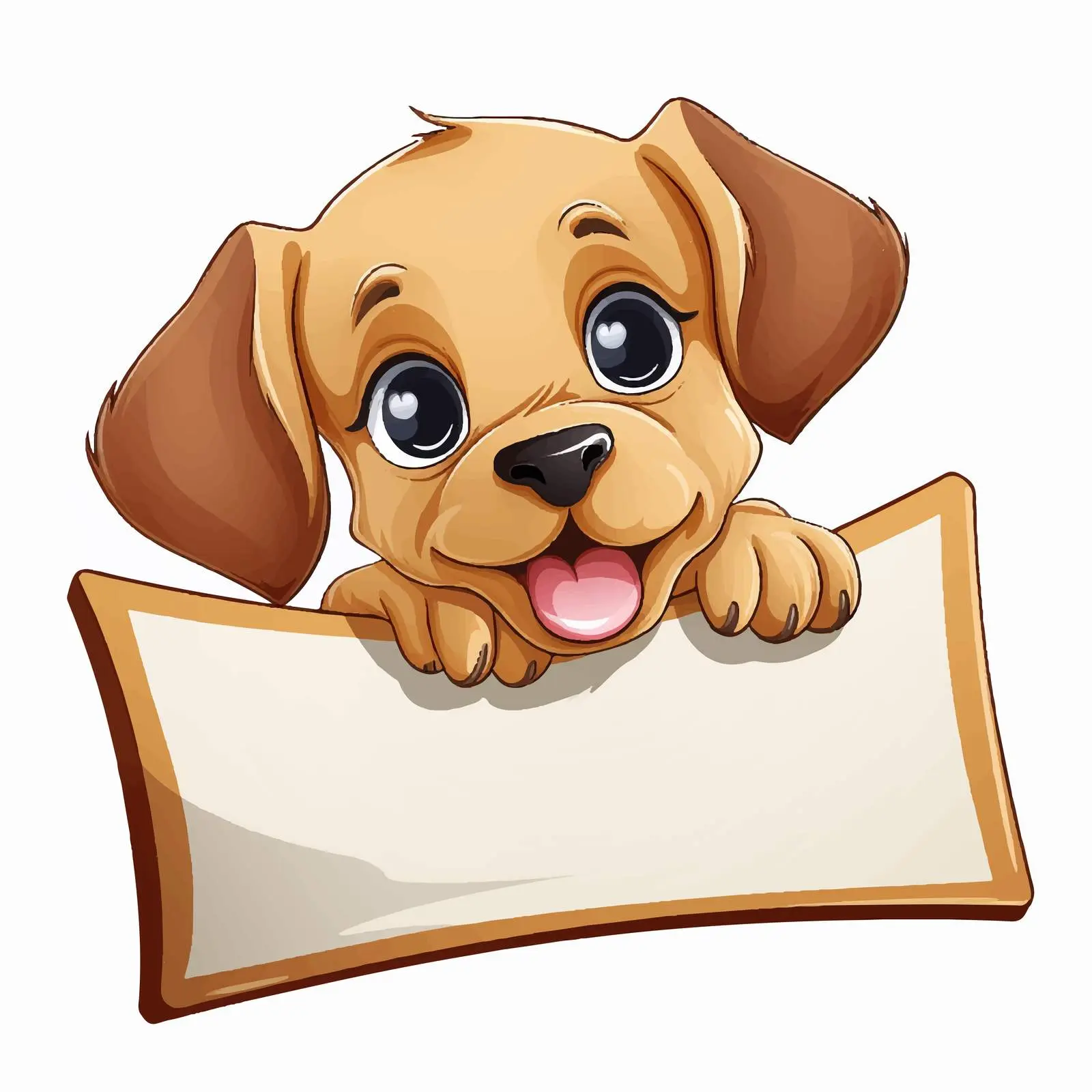 Cute Puppy Holding Closed Sign Banner — free download from Dotvec