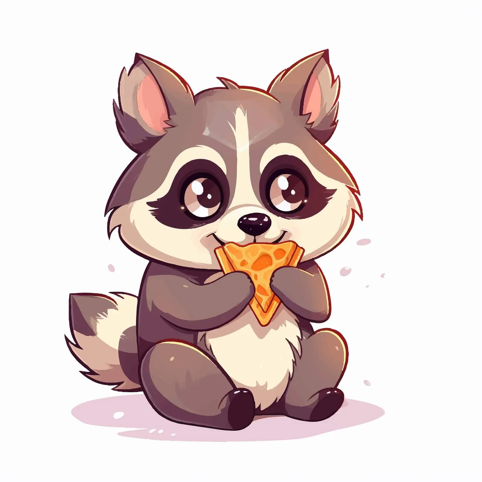 Adorable Raccoon Enjoying a Pizza Slice — free download from Dotvec