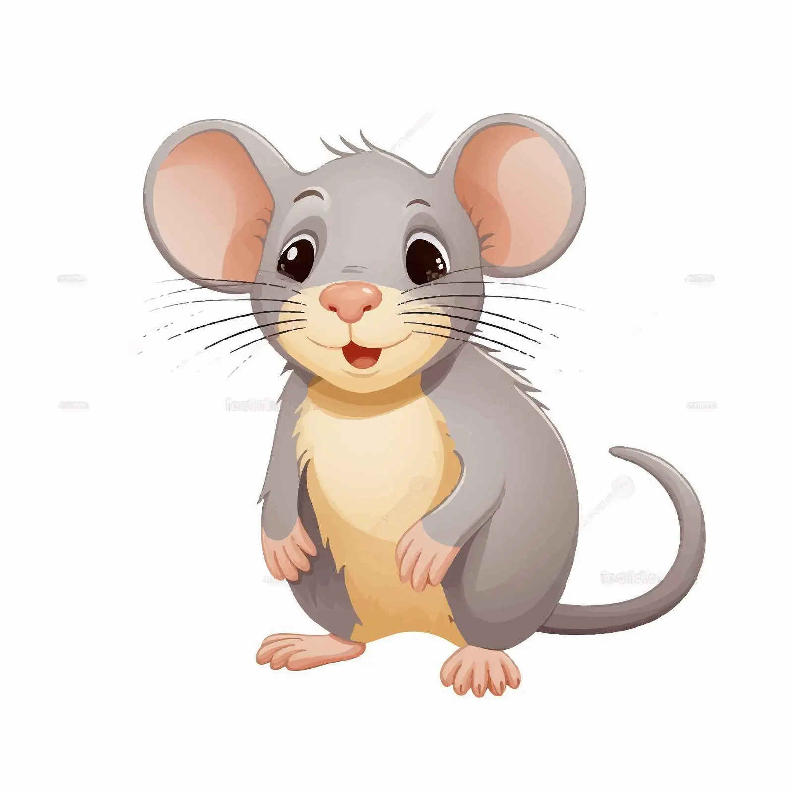 Cute Rat Illustration on White Background — free download from Dotvec