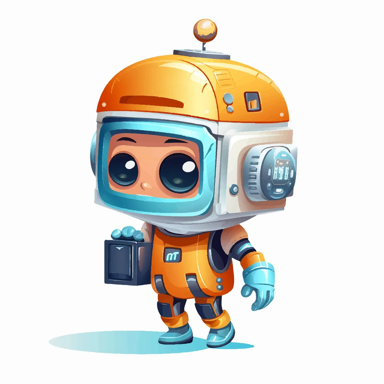 Cute Robot Courier for Delivery Service – free smart delivery image from Dotvec