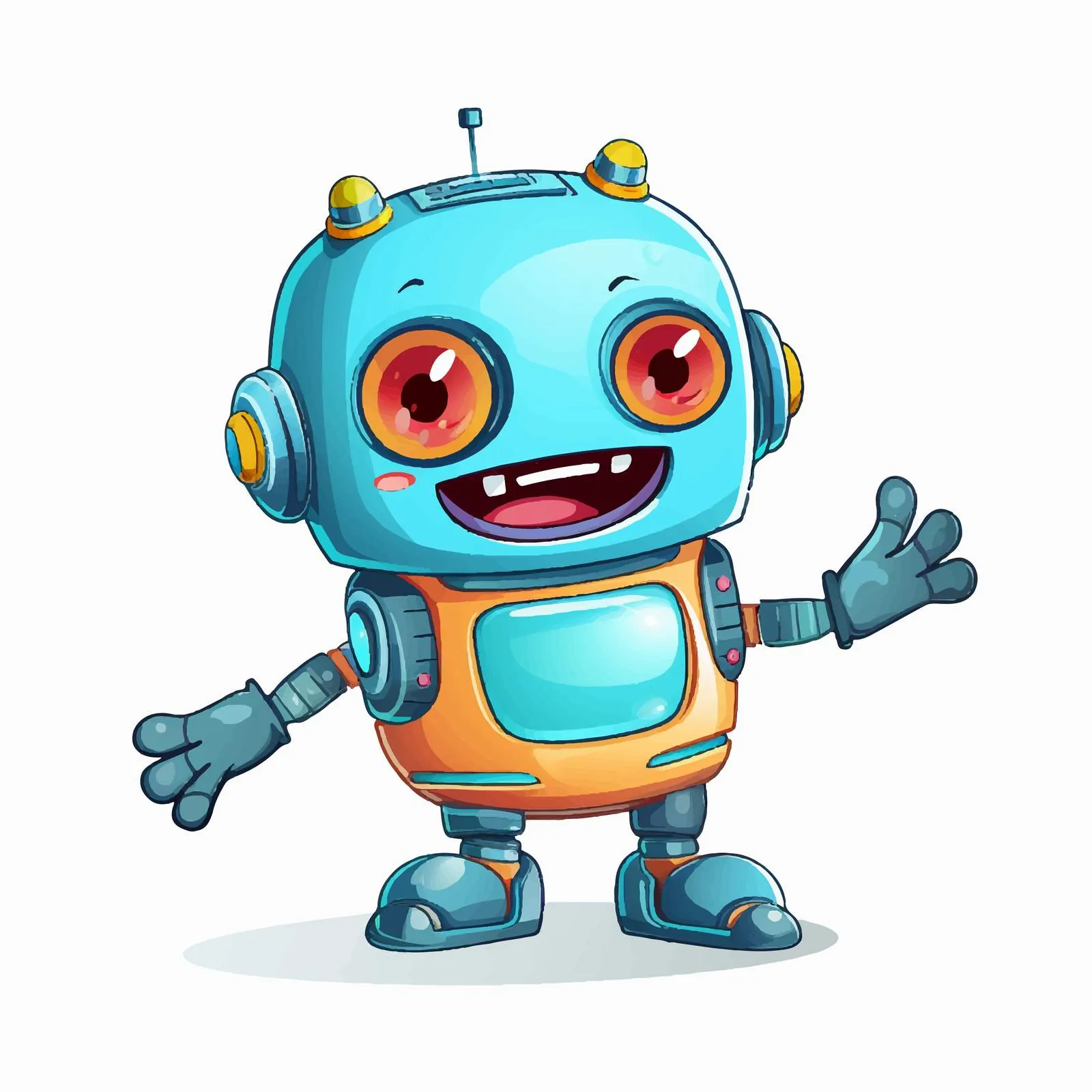 Vintage Retro Style Cute Robot Toy Illustration — free download from Dotvec
