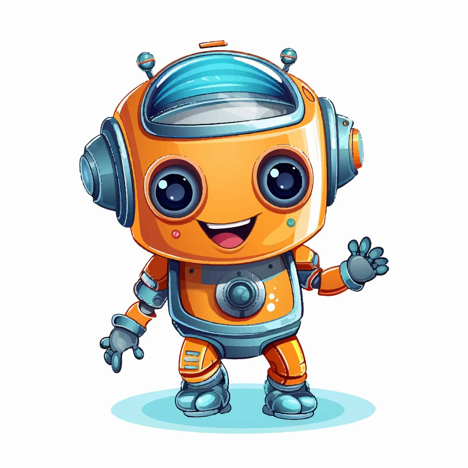 Cute Retro Robot Toy for Kids — free download from Dotvec