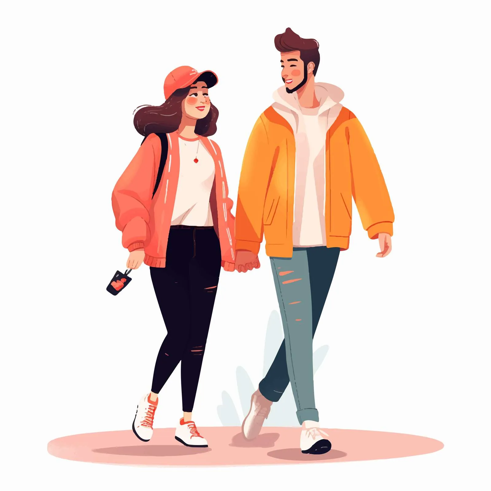 Trendy Romantic Couple in Vectors — free download from Dotvec