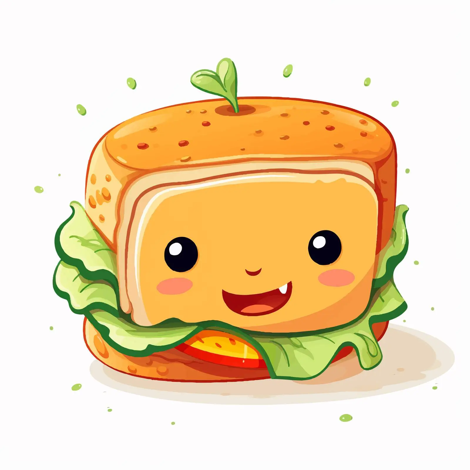 Cute Sandwich Vector Illustration on White Background — free download from Dotvec