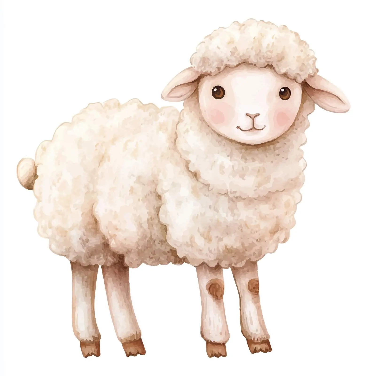 Adorable Cartoon Sheep on Isolated Background — free download from Dotvec