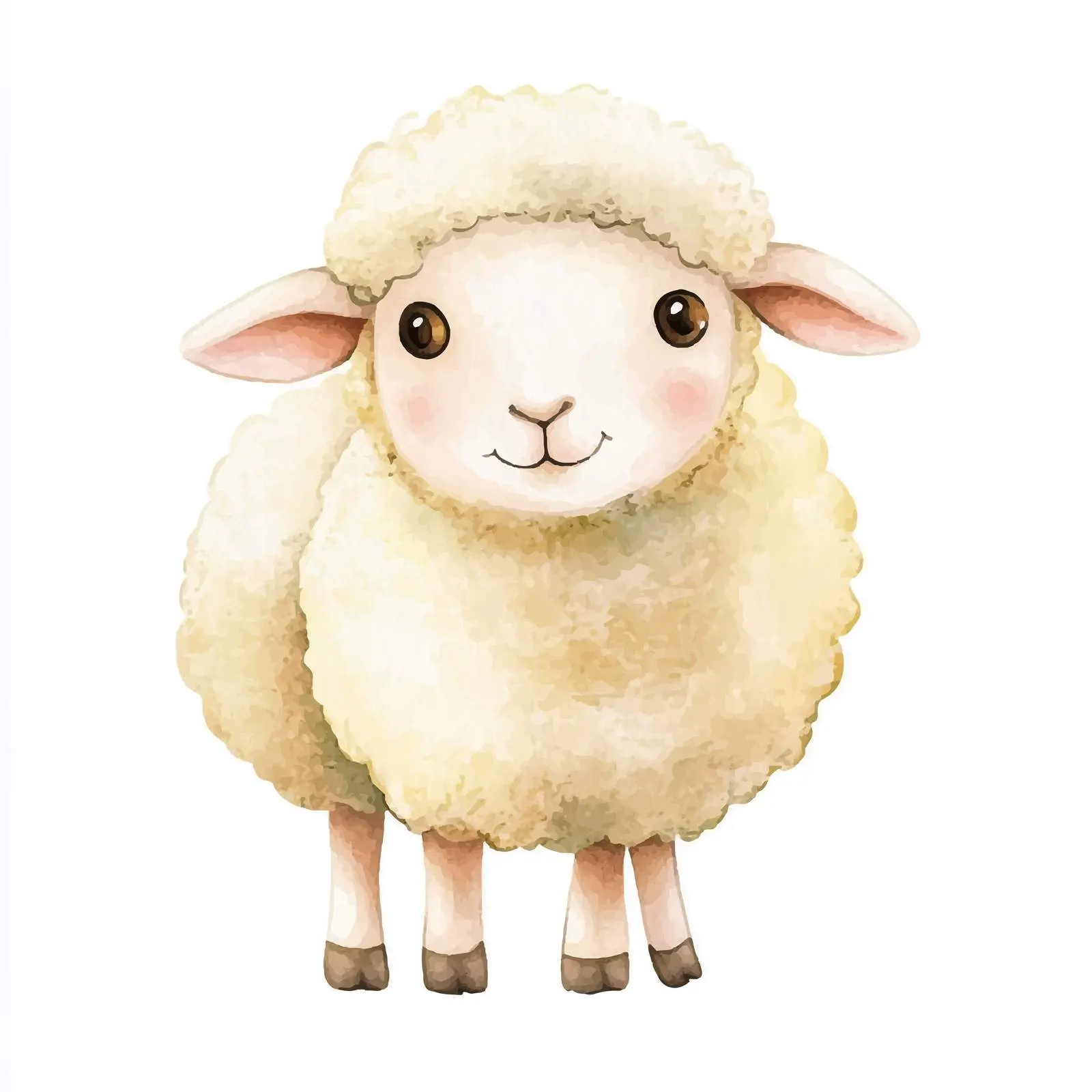 Cute Cartoon Sheep on Isolated Background — free download from Dotvec