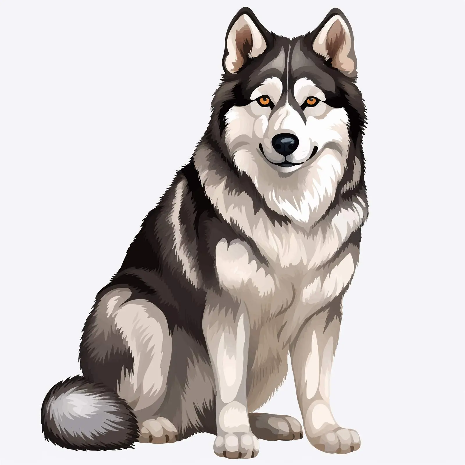 Siberian Husky Silhouette on Transparent Background – free siberian husky image from Dotvec