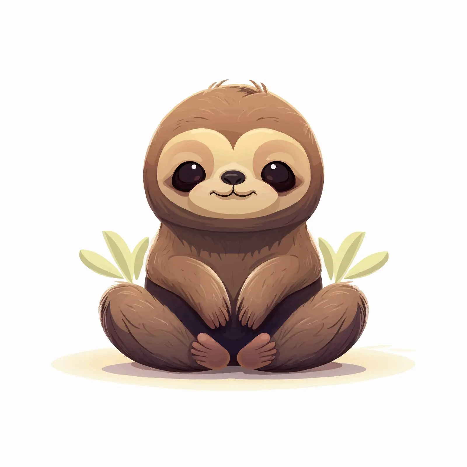 Cute Sloth Meditating in Yoga Pose — free download from Dotvec
