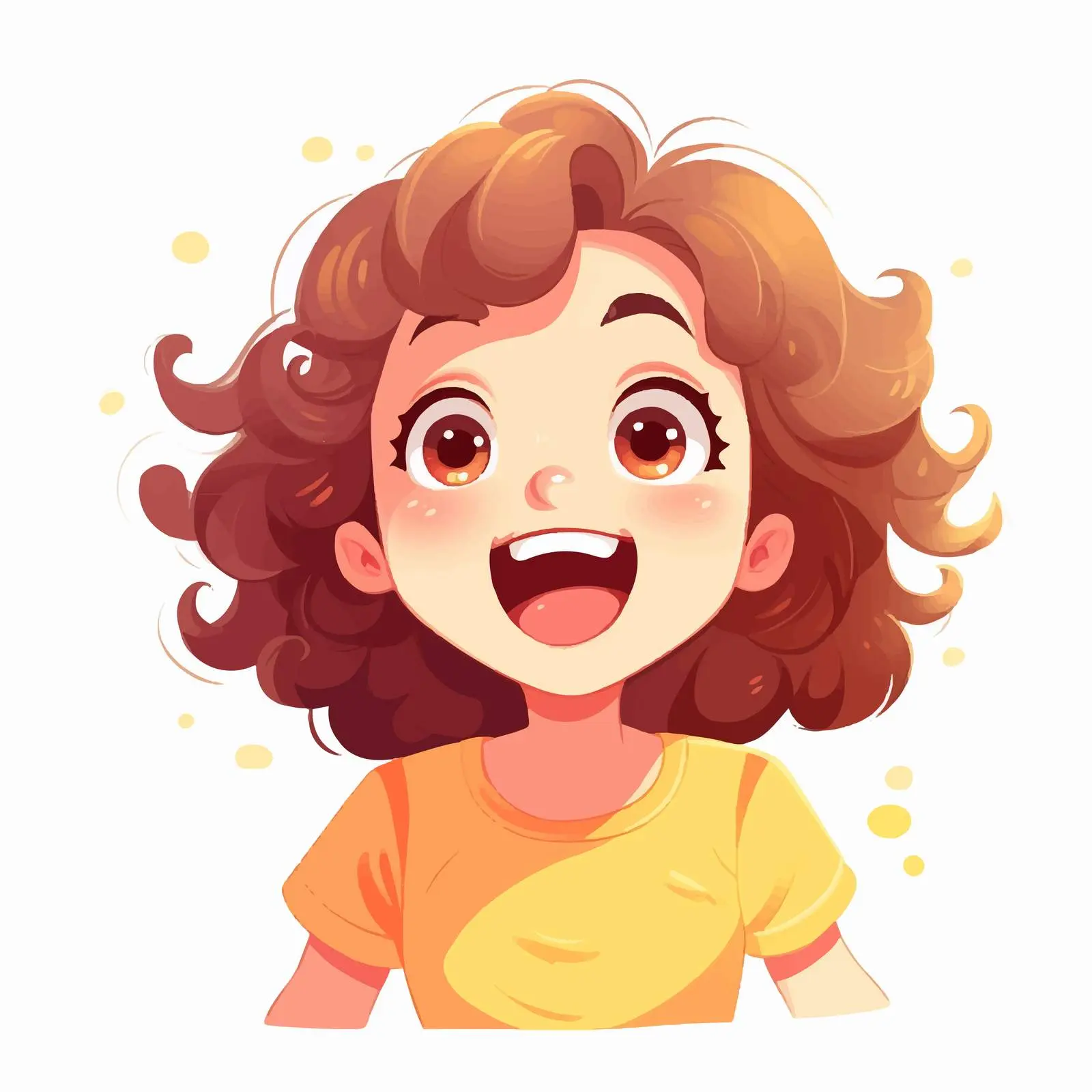 Joyful Happy Girl Vector Design — free download from Dotvec