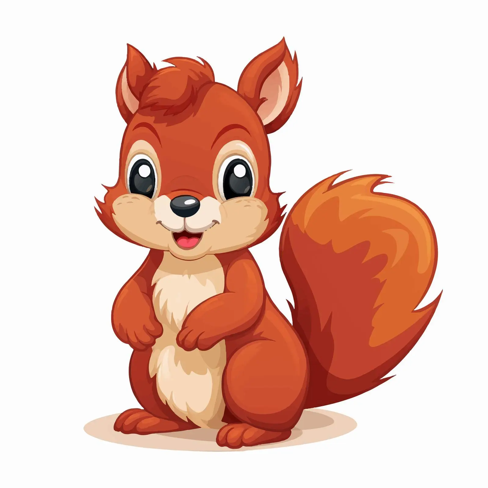 Cute Squirrel Cartoon Vector Illustration — free download from Dotvec