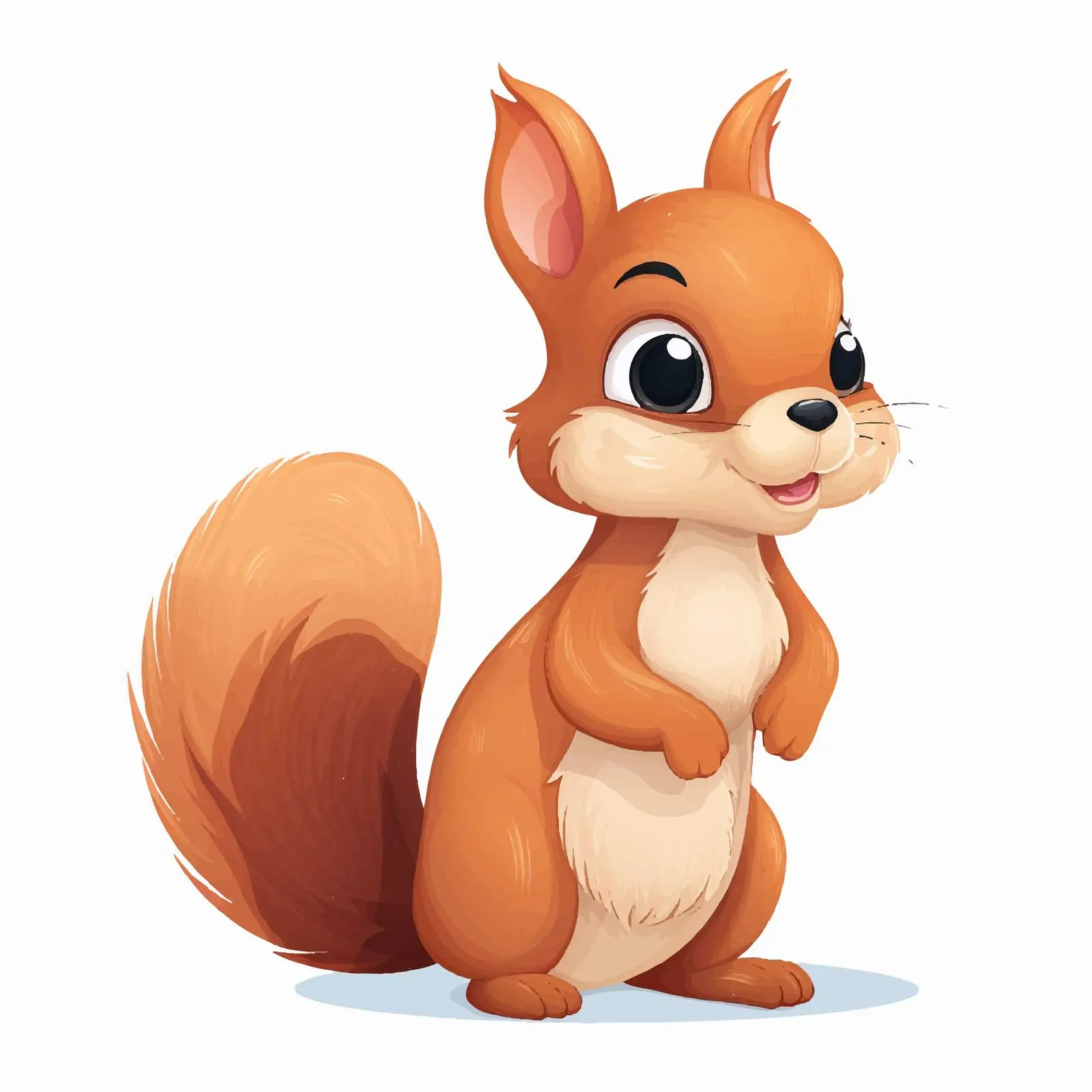 Cute Cartoon Squirrel Vector Illustration — free download from Dotvec