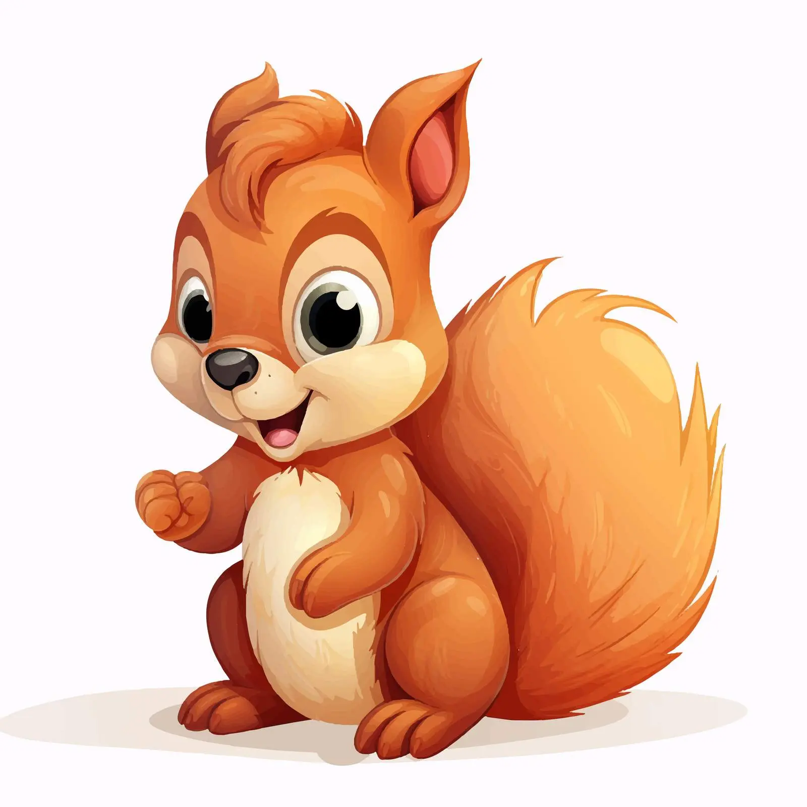 Cute Cartoon Squirrel Vector Illustration — free download from Dotvec