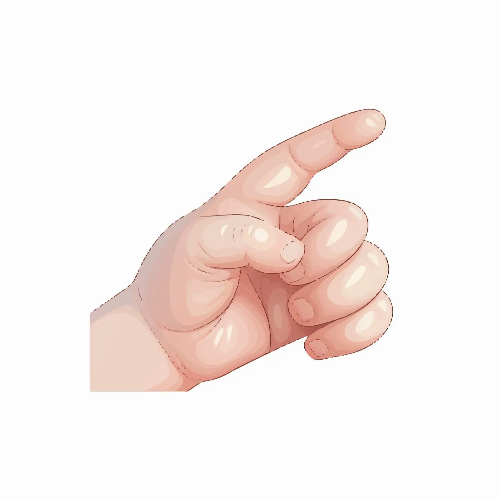 Adorable Newborn Finger Vector Illustration — free download from Dotvec