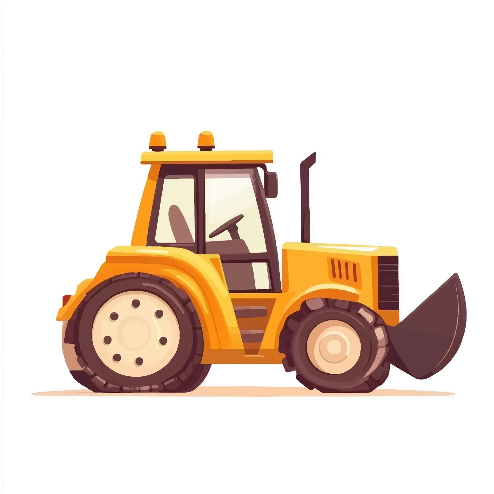 Cute Tractor Digger Toy Auto Transport Vector — free download from Dotvec