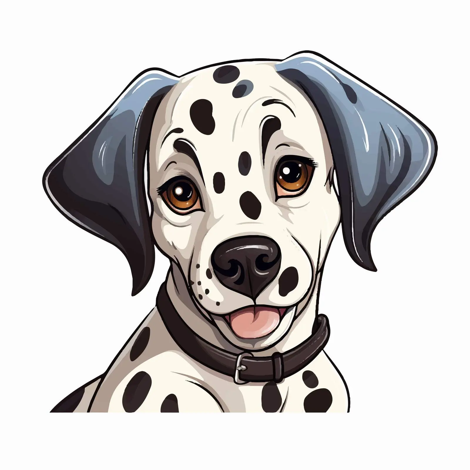 Cute Dalmatian Puppy Head Vector Illustration — free download from Dotvec