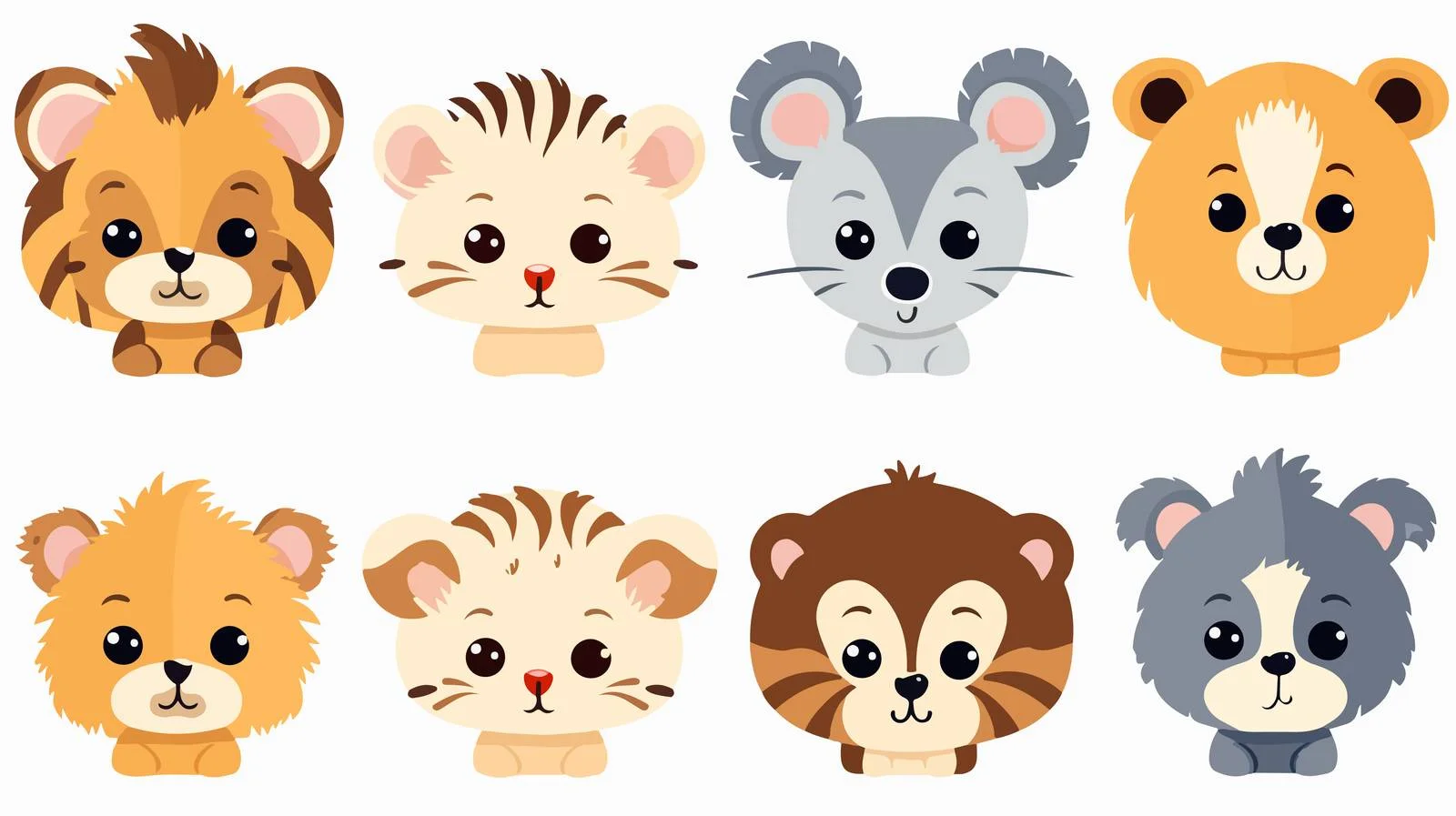 Adorable Animal Card Vector Illustration — free download from Dotvec