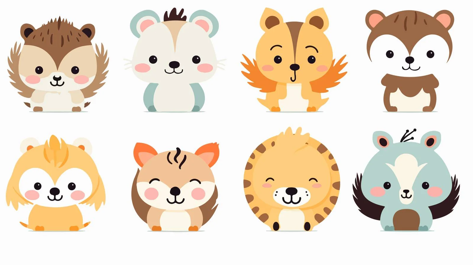 Adorable Animal Card Artwork — free download from Dotvec