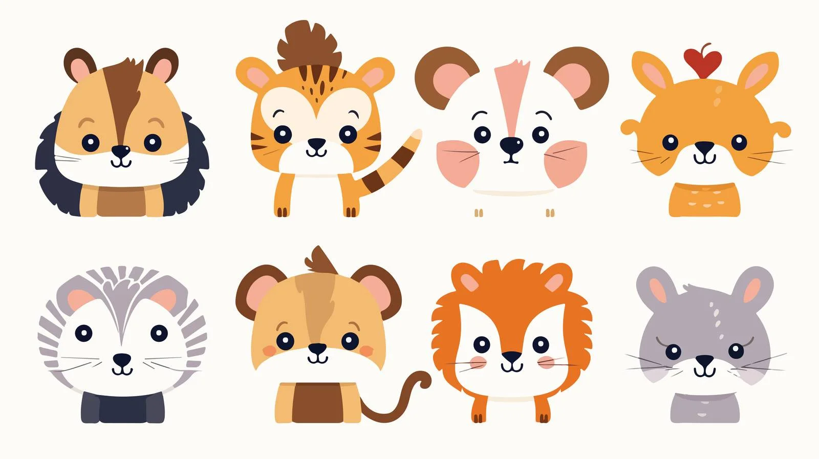 Adorable Animal Card Illustration — free download from Dotvec