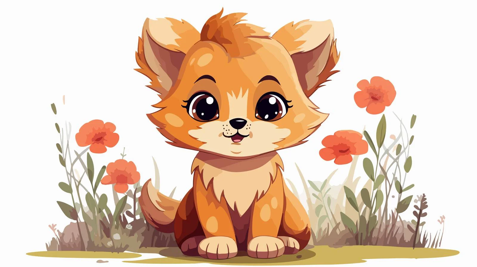 Adorable animal vector cartoon illustration — free download from Dotvec