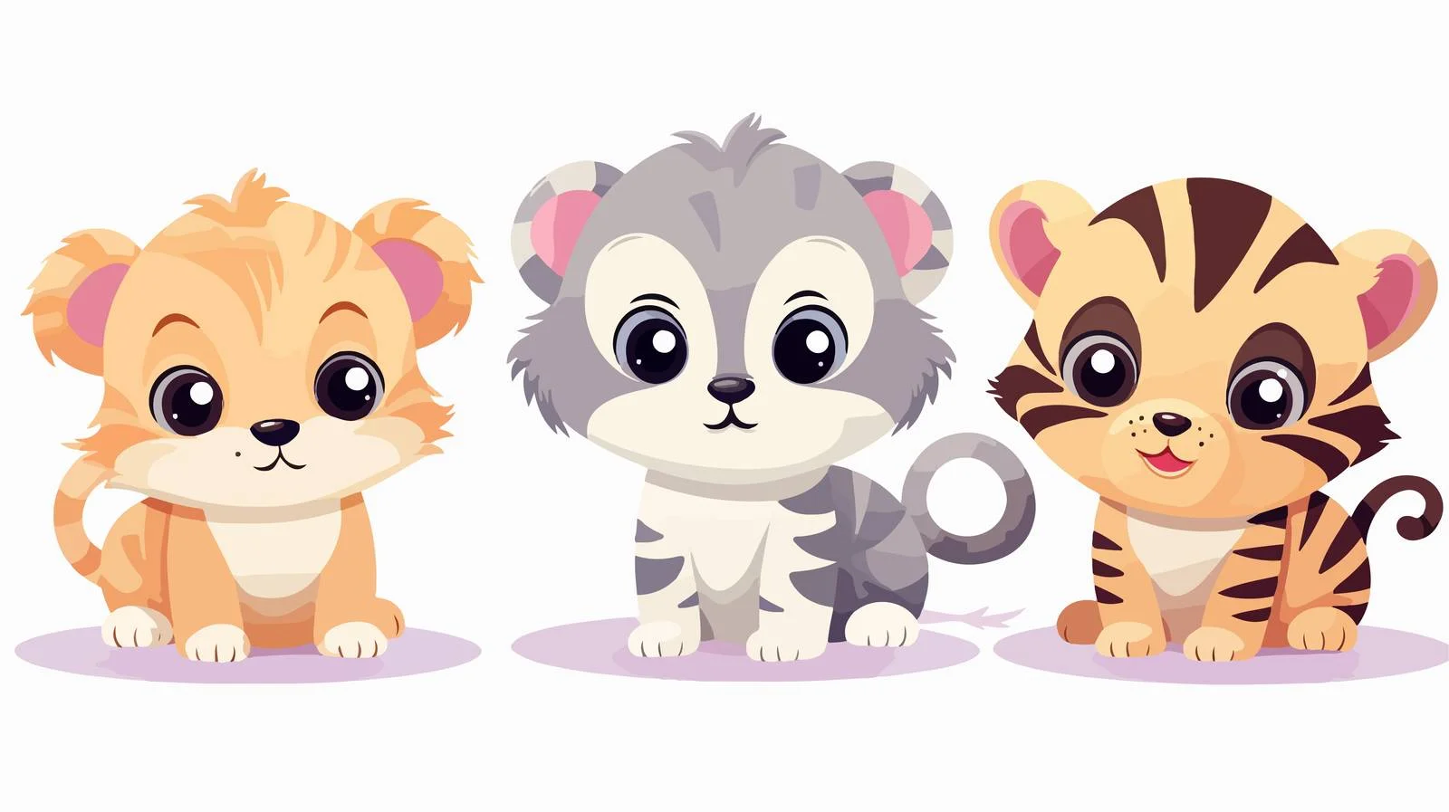 Baby Animal Greeting Card Vector Illustration — free download from Dotvec