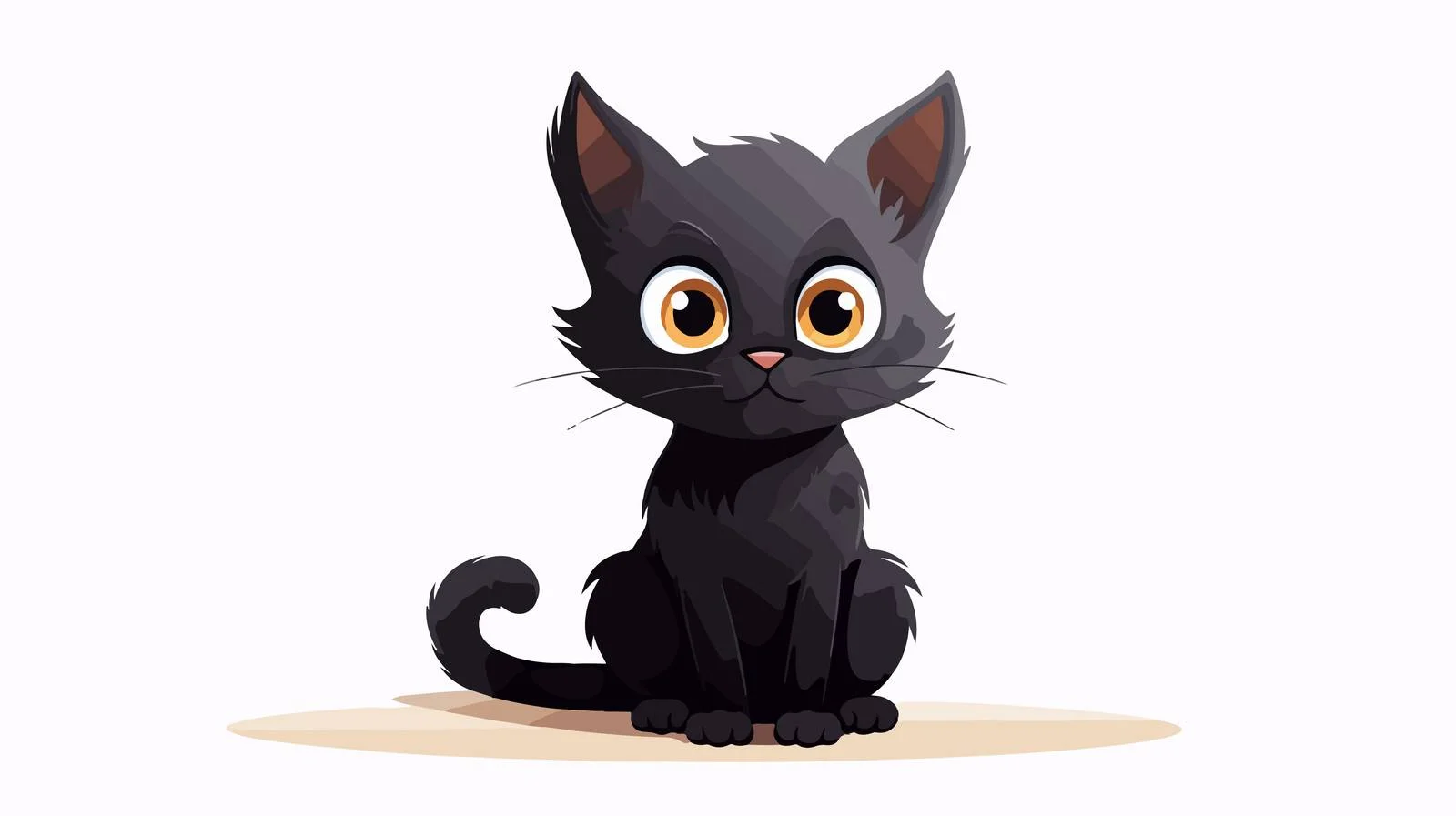 Retro Cute Black Cat Cartoon Vector — free download from Dotvec