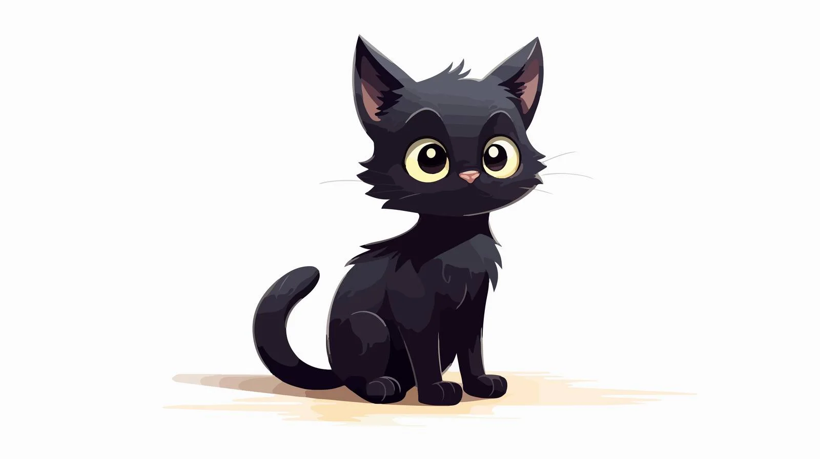 Charming Retro Cartoon Black Cat Vector — free download from Dotvec
