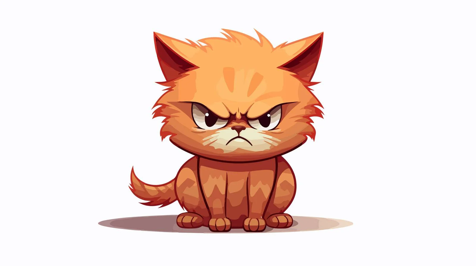Angry Cartoon Cat Vector Illustration — free download from Dotvec