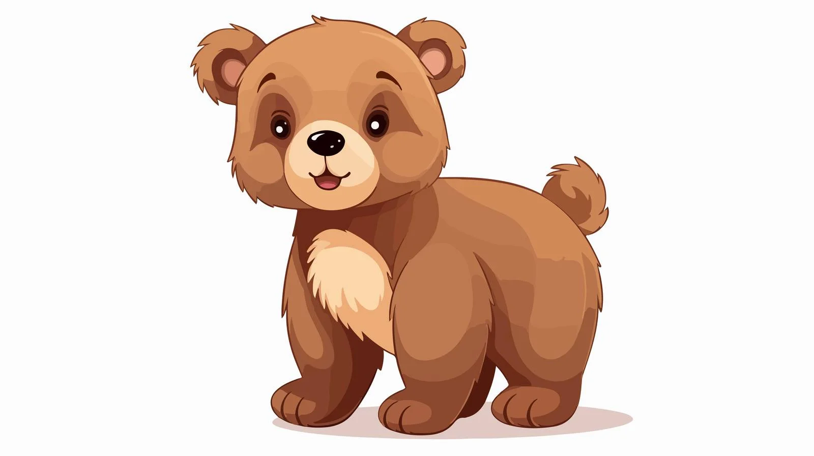 Adorable Bear Cartoon Vector Illustration — free download from Dotvec