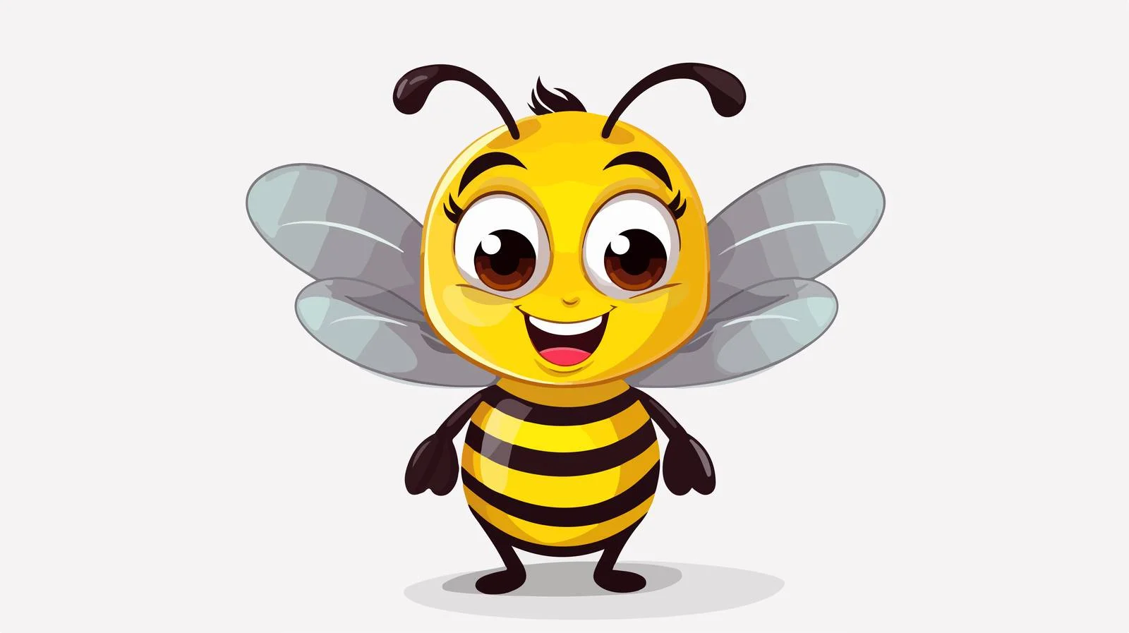 Adorable Cartoon Bee Stock Illustration — free download from Dotvec