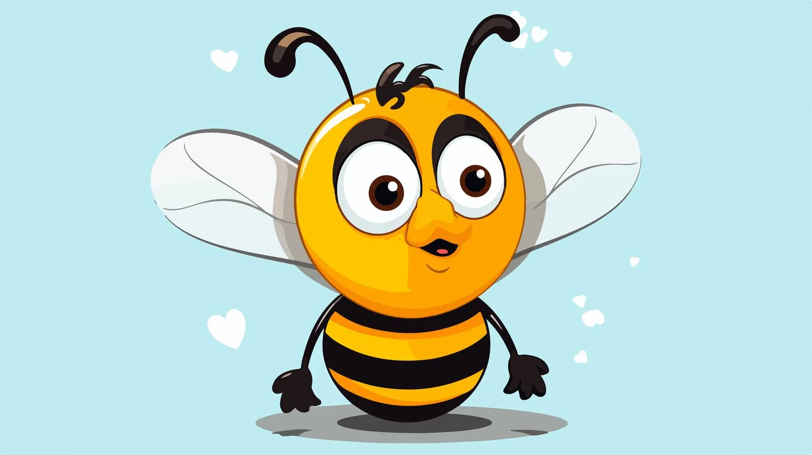 Adorable Cartoon Bee with Thought Bubble — free download from Dotvec