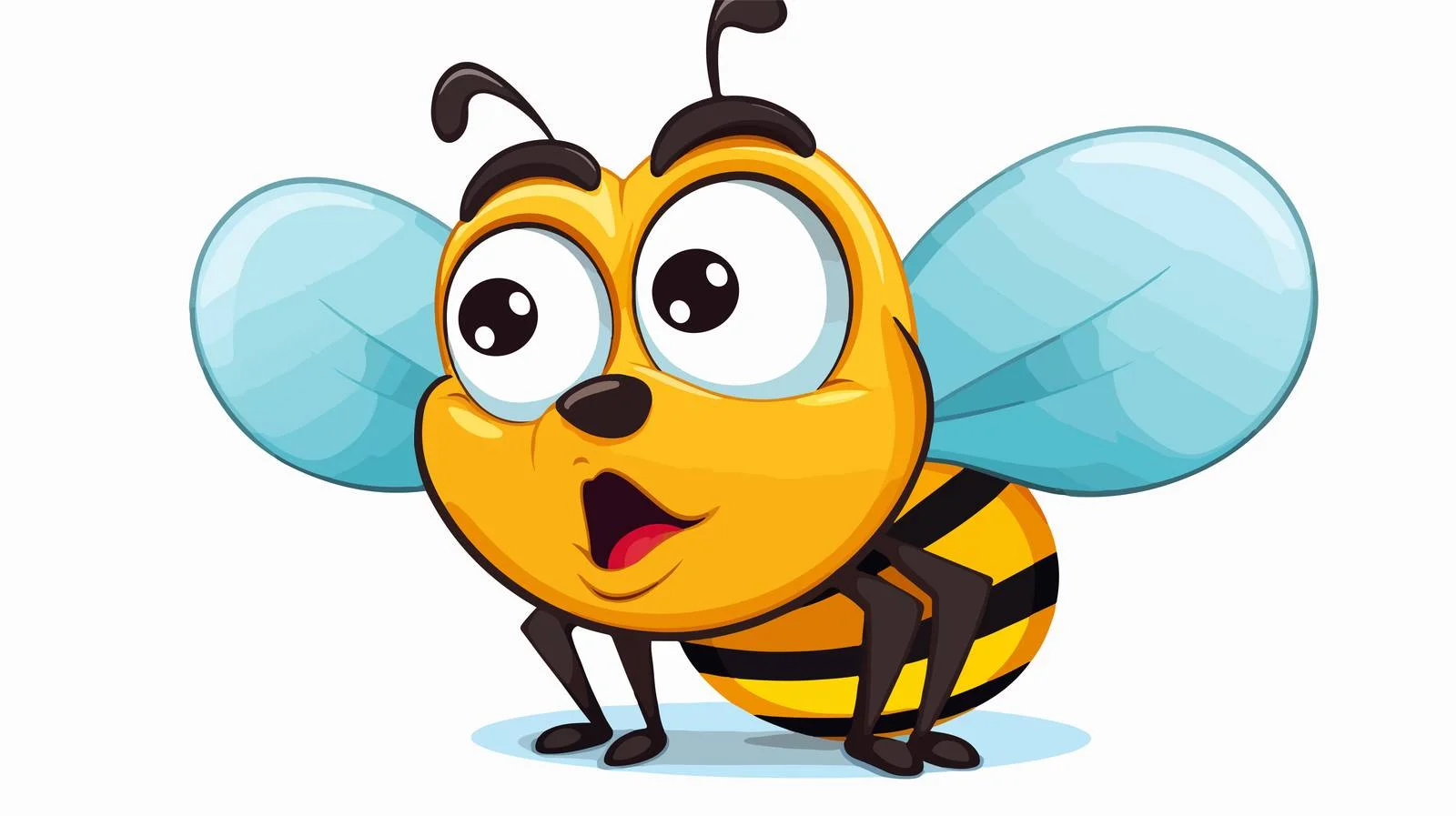 Adorable Cartoon Bee with Thought Bubble — free download from Dotvec