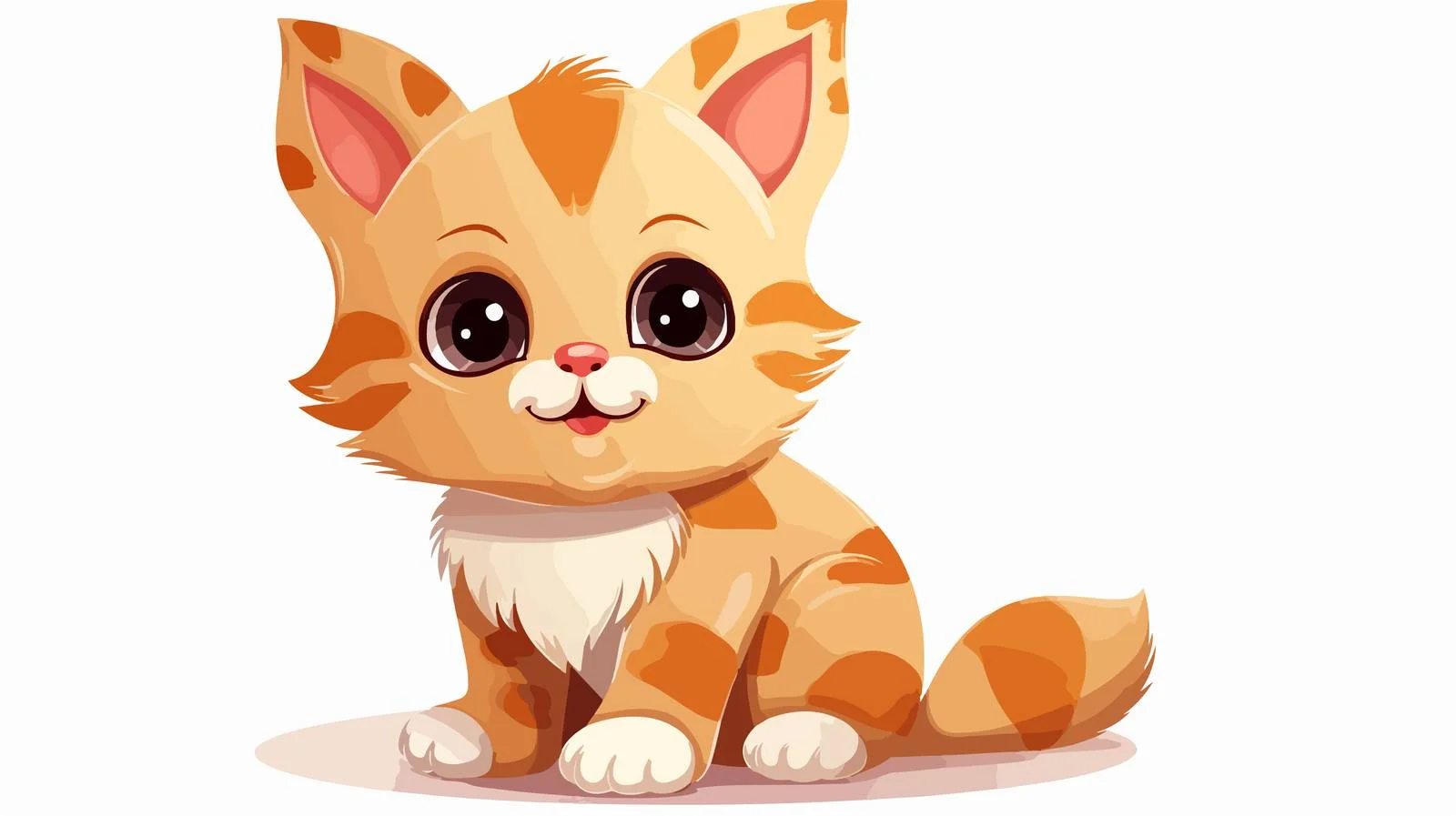 Adorable Cartoon Cat Illustration — free download from Dotvec