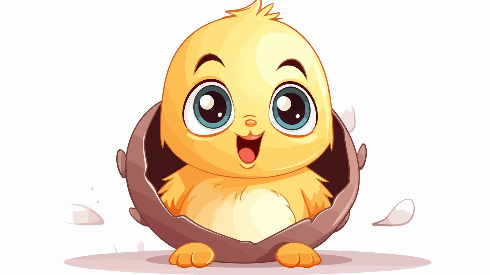 Adorable Chick Hatching from Egg — free download from Dotvec
