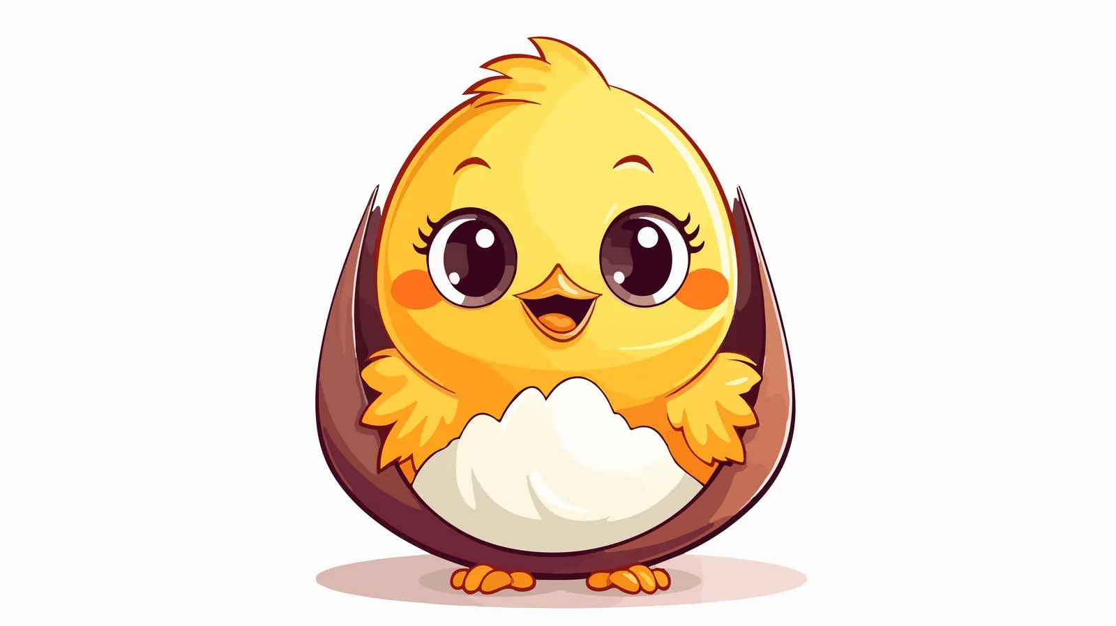Adorable Chick Hatching from Egg Vector — free download from Dotvec