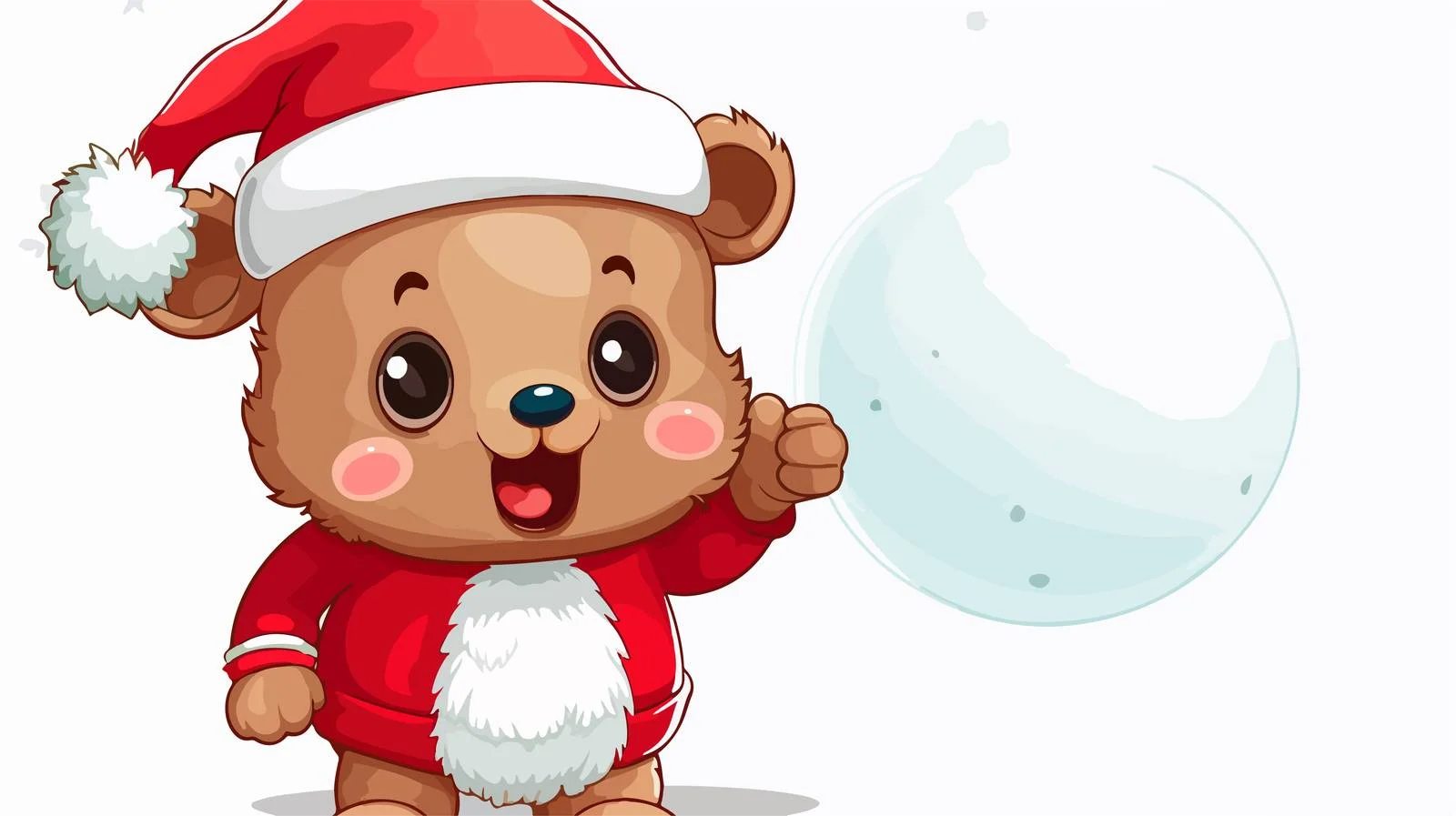 Christmas Bear Speech Bubble Graphic — free download from Dotvec