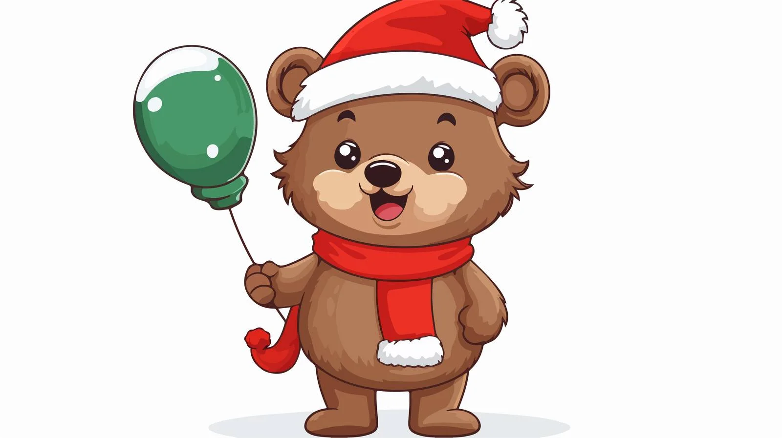 Christmas Bear with Speech Bubble — free download from Dotvec