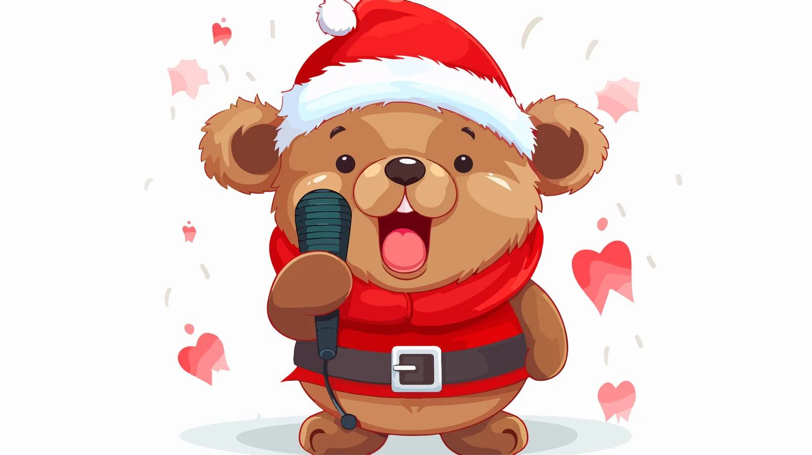 Christmas Bear Speech Bubble Illustration — free download from Dotvec