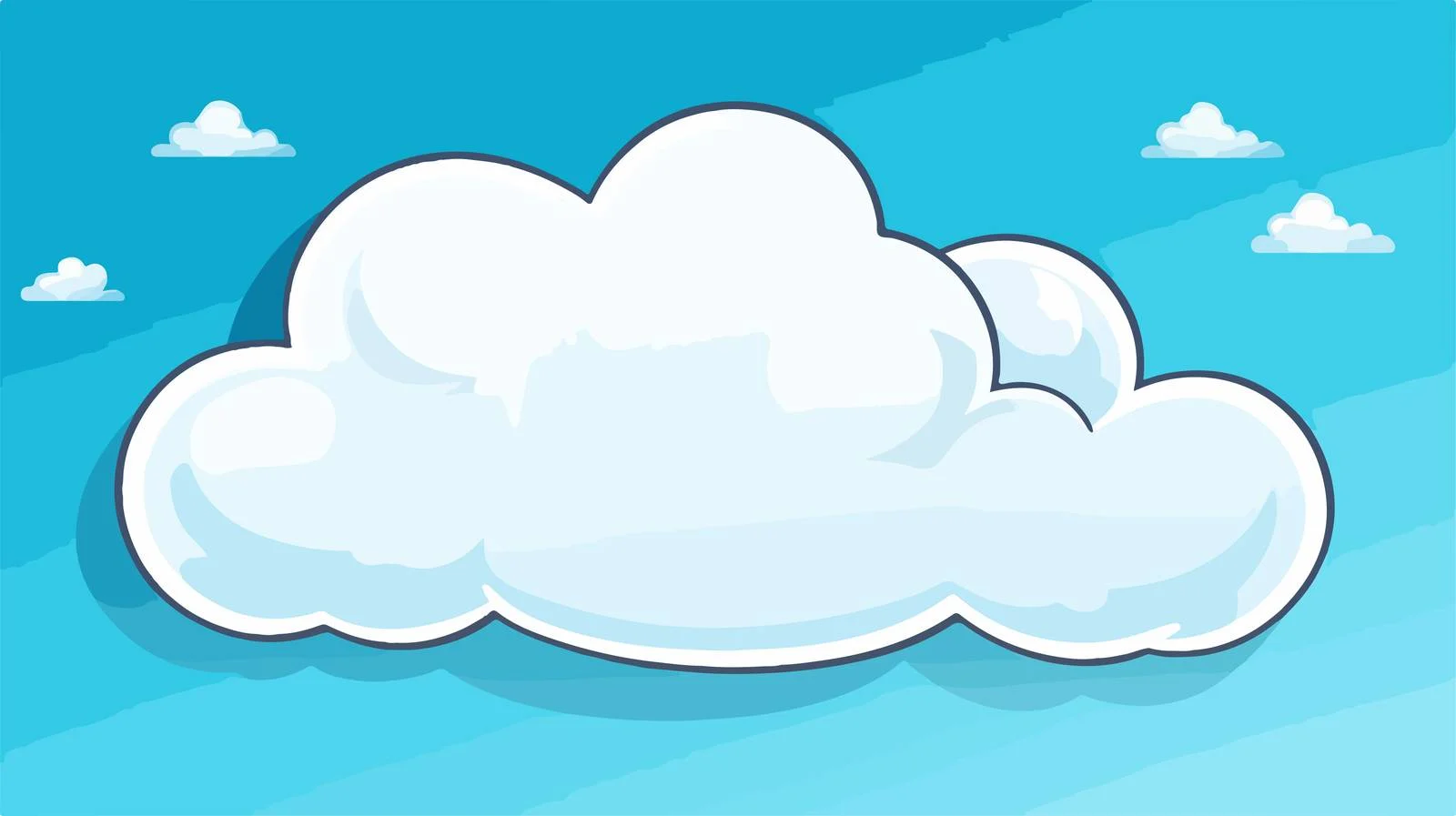 Adorable Cloud in Speech Bubble Vector — free download from Dotvec