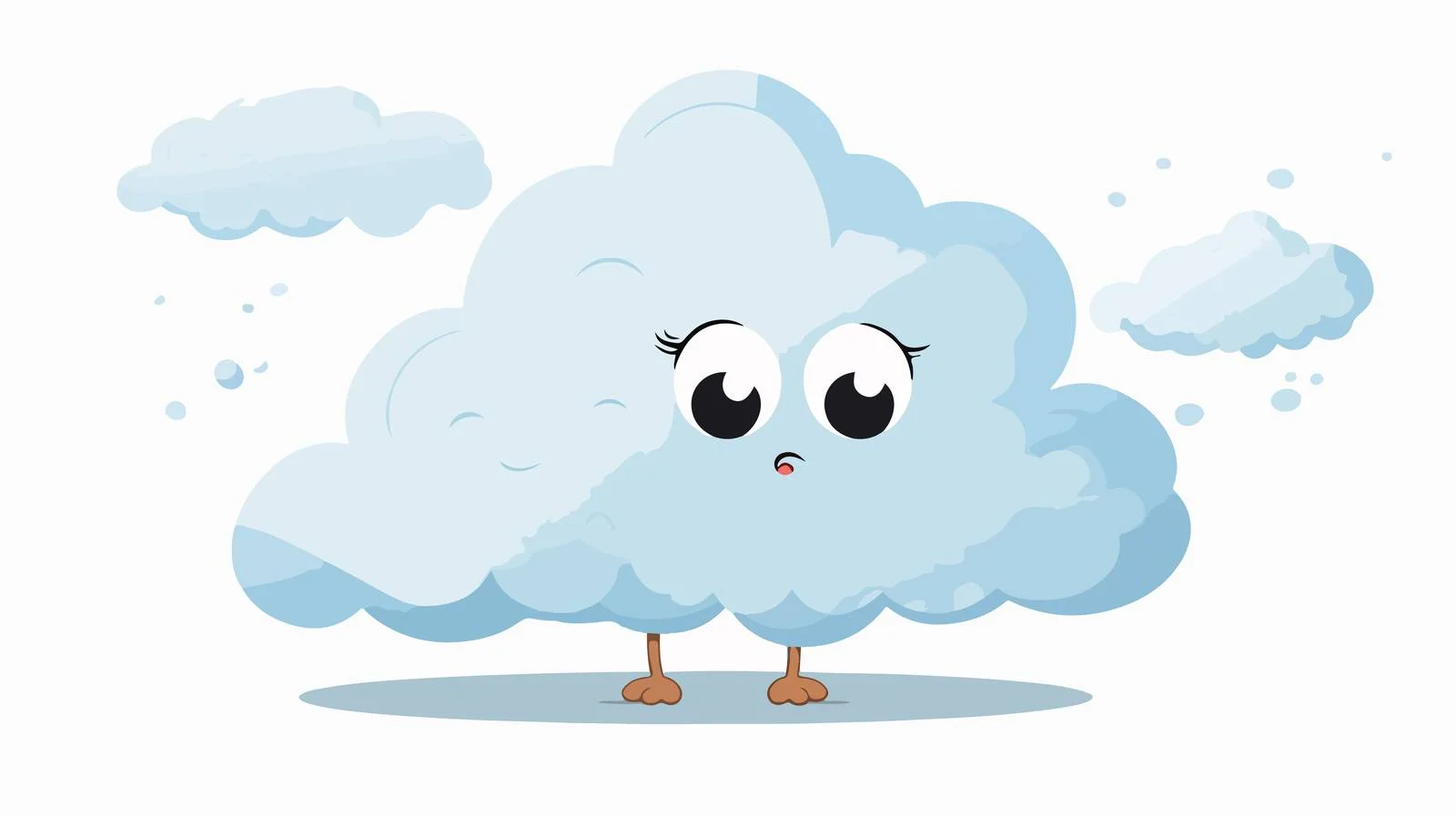 Whimsical Cloud with Thought Bubble Illustration — free download from Dotvec