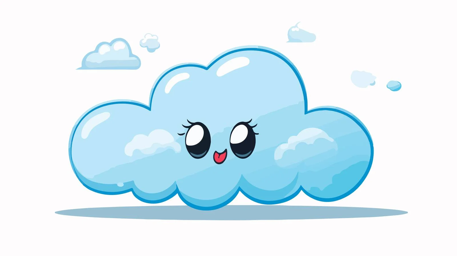 Whimsical Cloud with Thought Bubble Illustration — free download from Dotvec