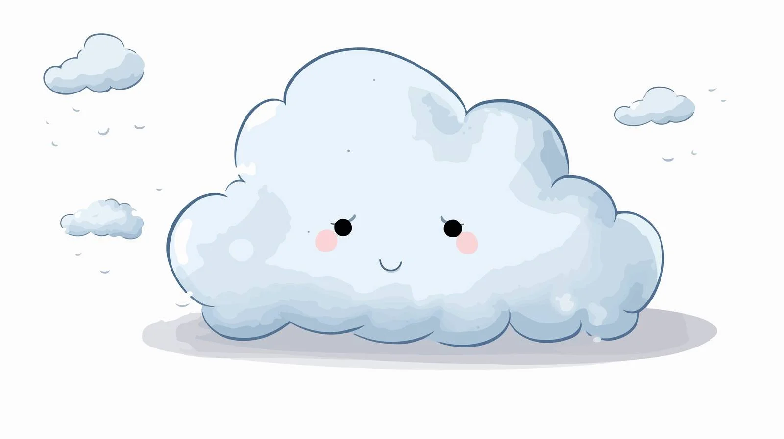 Whimsical Cloud with Thought Bubble — free download from Dotvec