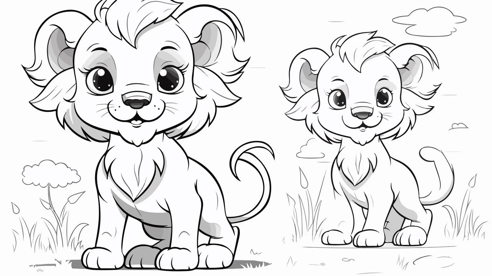 Kids Cartoon Coloring Book Template — free download from Dotvec