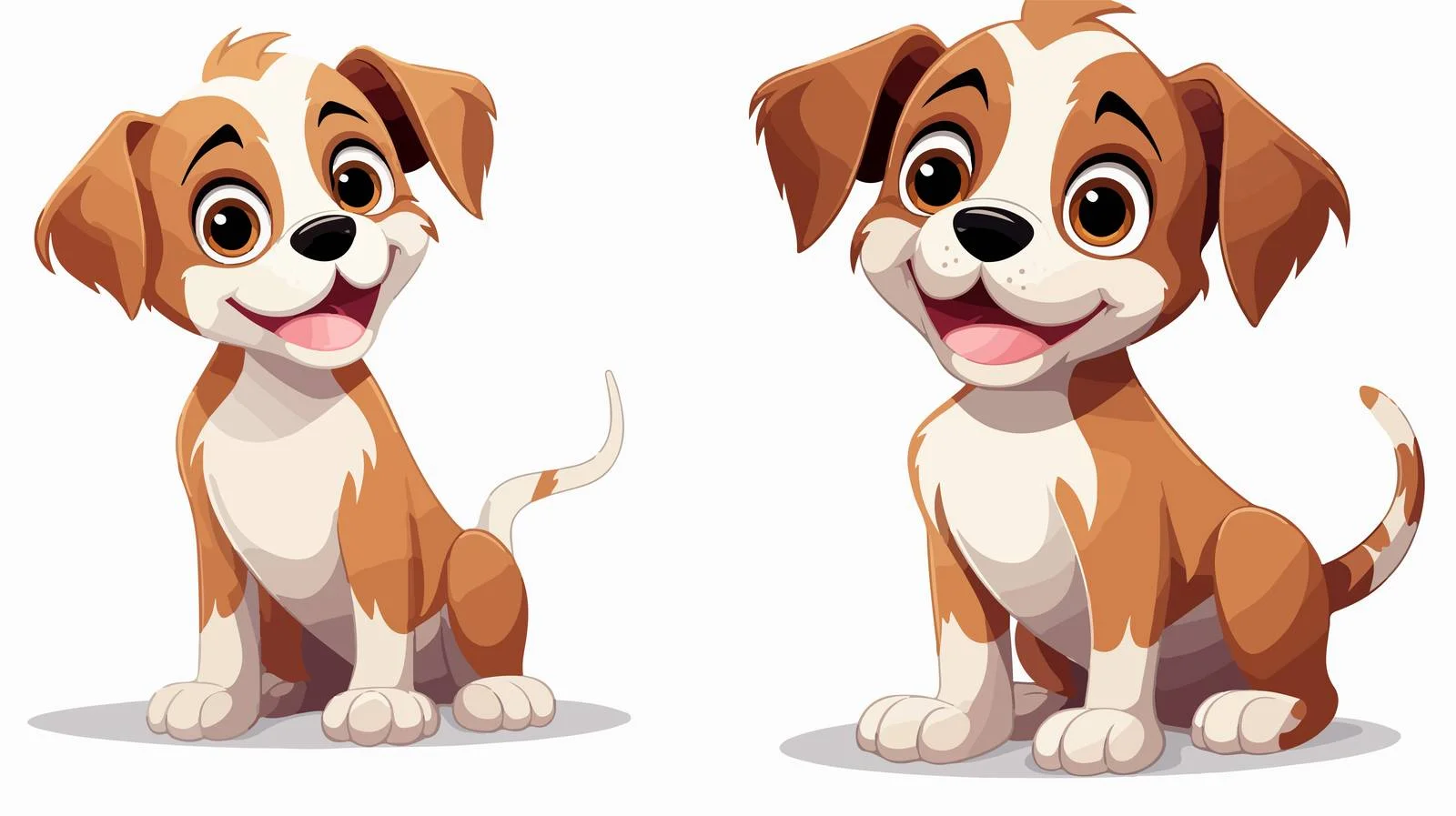 Adorable Cartoon Dog Vector Illustration — free download from Dotvec