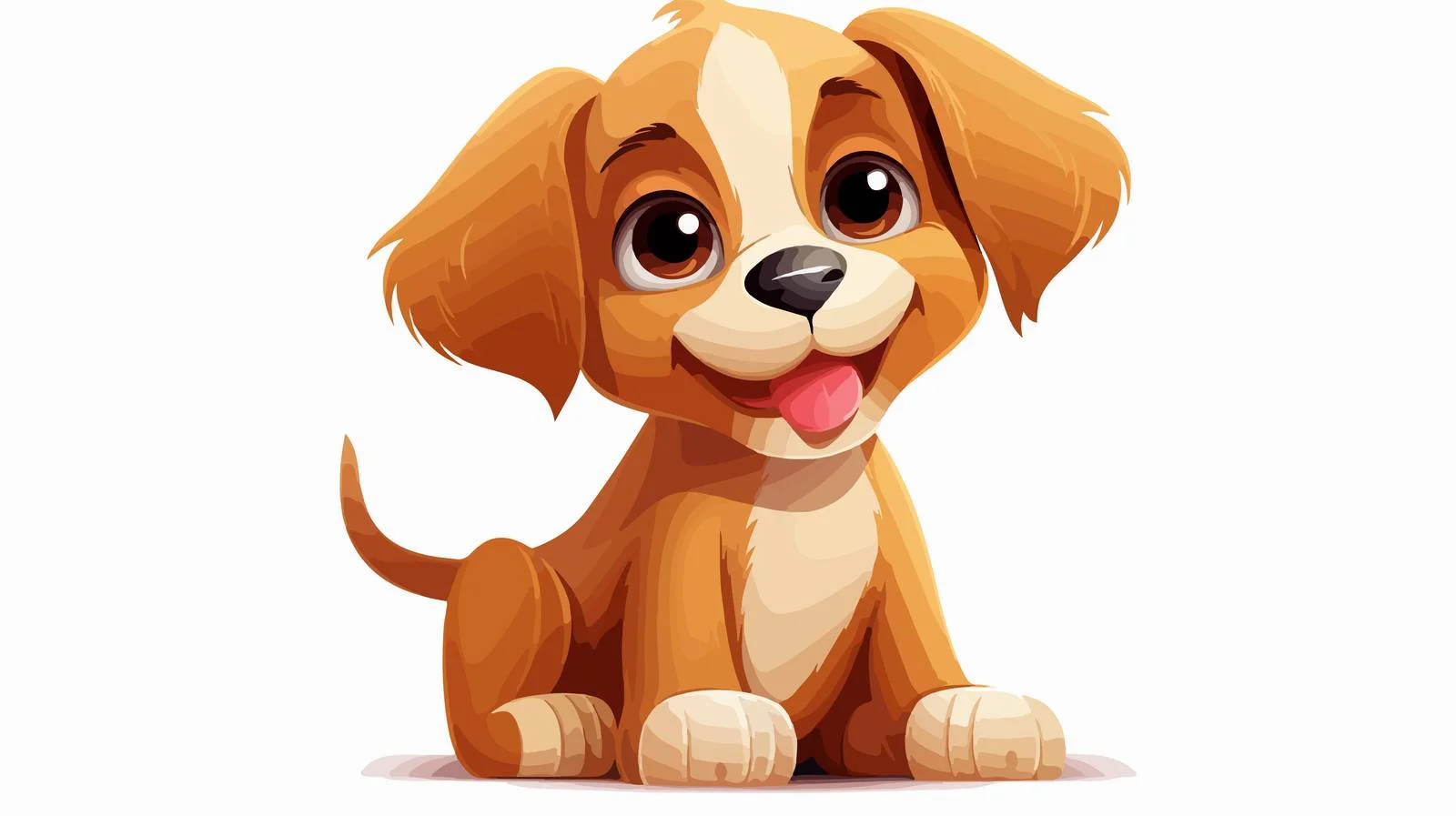 Adorable Cartoon Dog Vector Illustration — free download from Dotvec