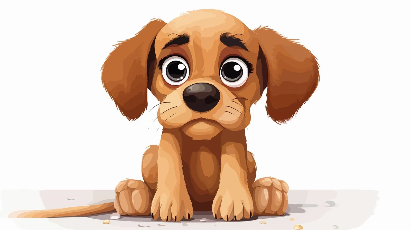 Adorable Cartoon Dog Crying Illustration — free download from Dotvec