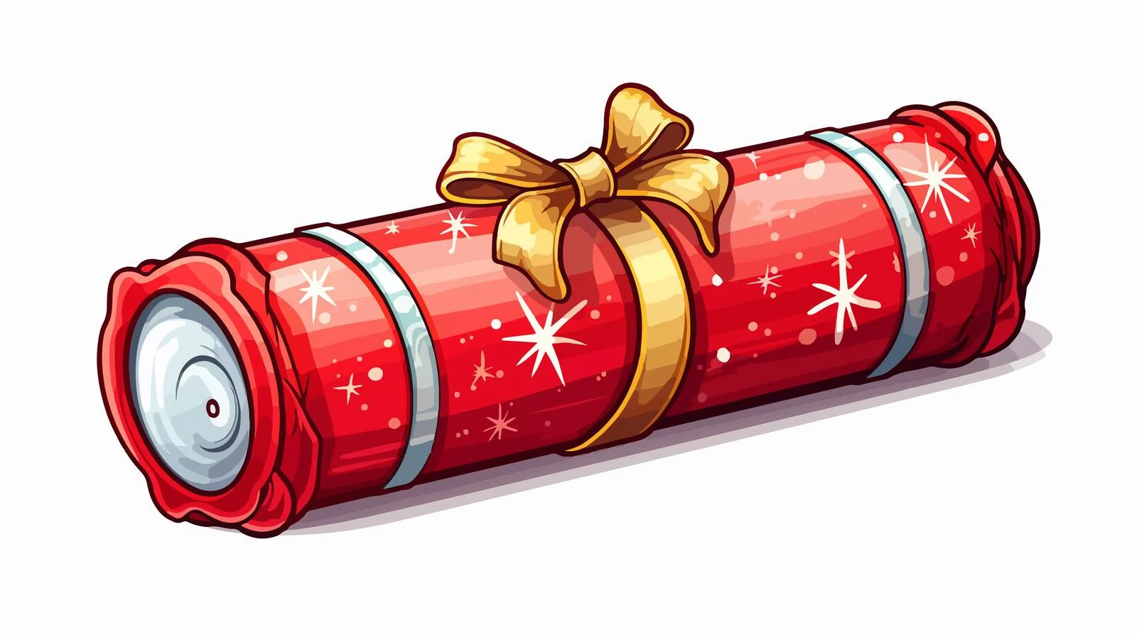 Festive Christmas Cracker Cartoon Illustration — free download from Dotvec