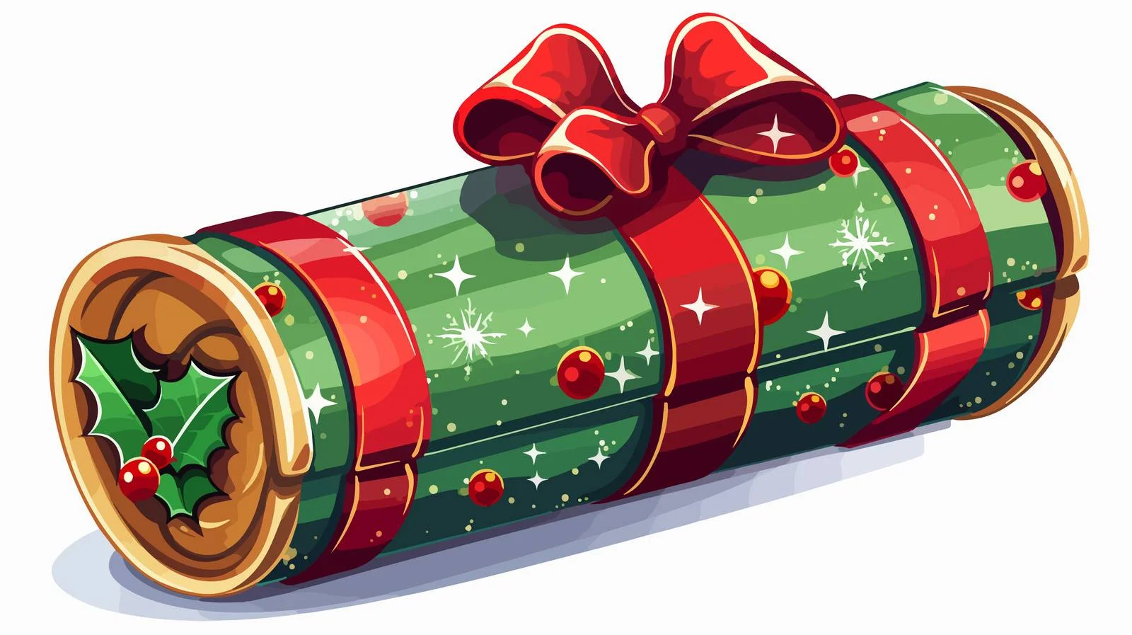 Festive Christmas Cracker Cartoon Illustration — free download from Dotvec
