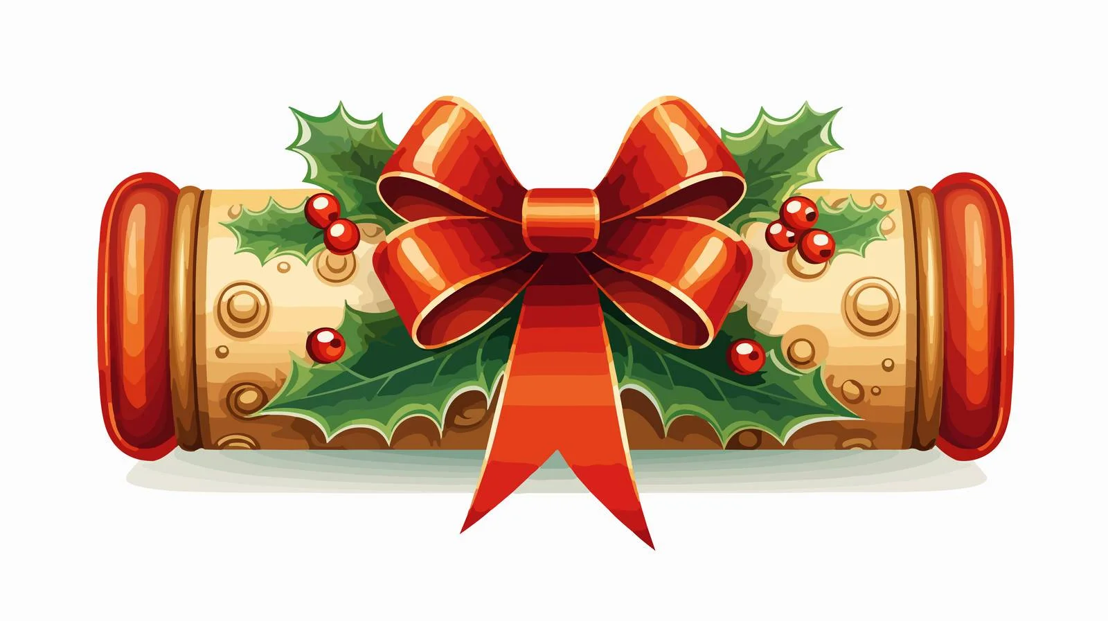 Festive Christmas Cracker Cartoon Illustration — free download from Dotvec