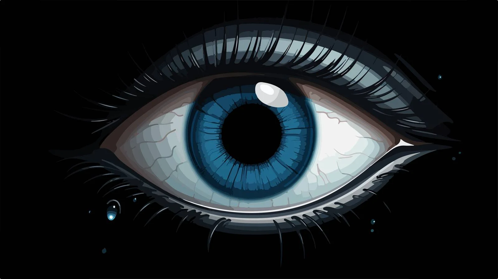 Crying Eye Cartoon Illustration — free download from Dotvec