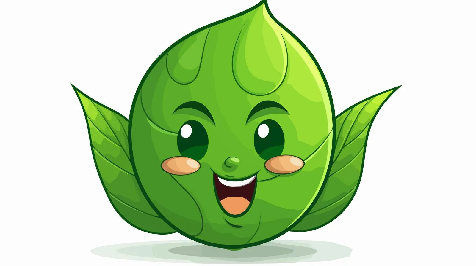 Expressive Leaf Cartoon Illustration — free download from Dotvec